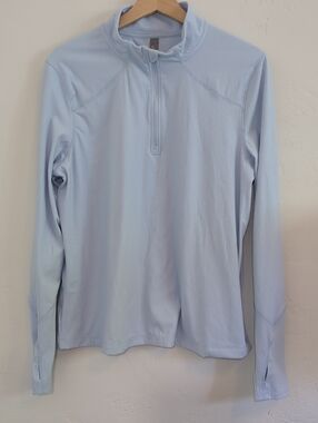 Mondetta Light Blue Long Sleeve Quarter-Zip Jersey